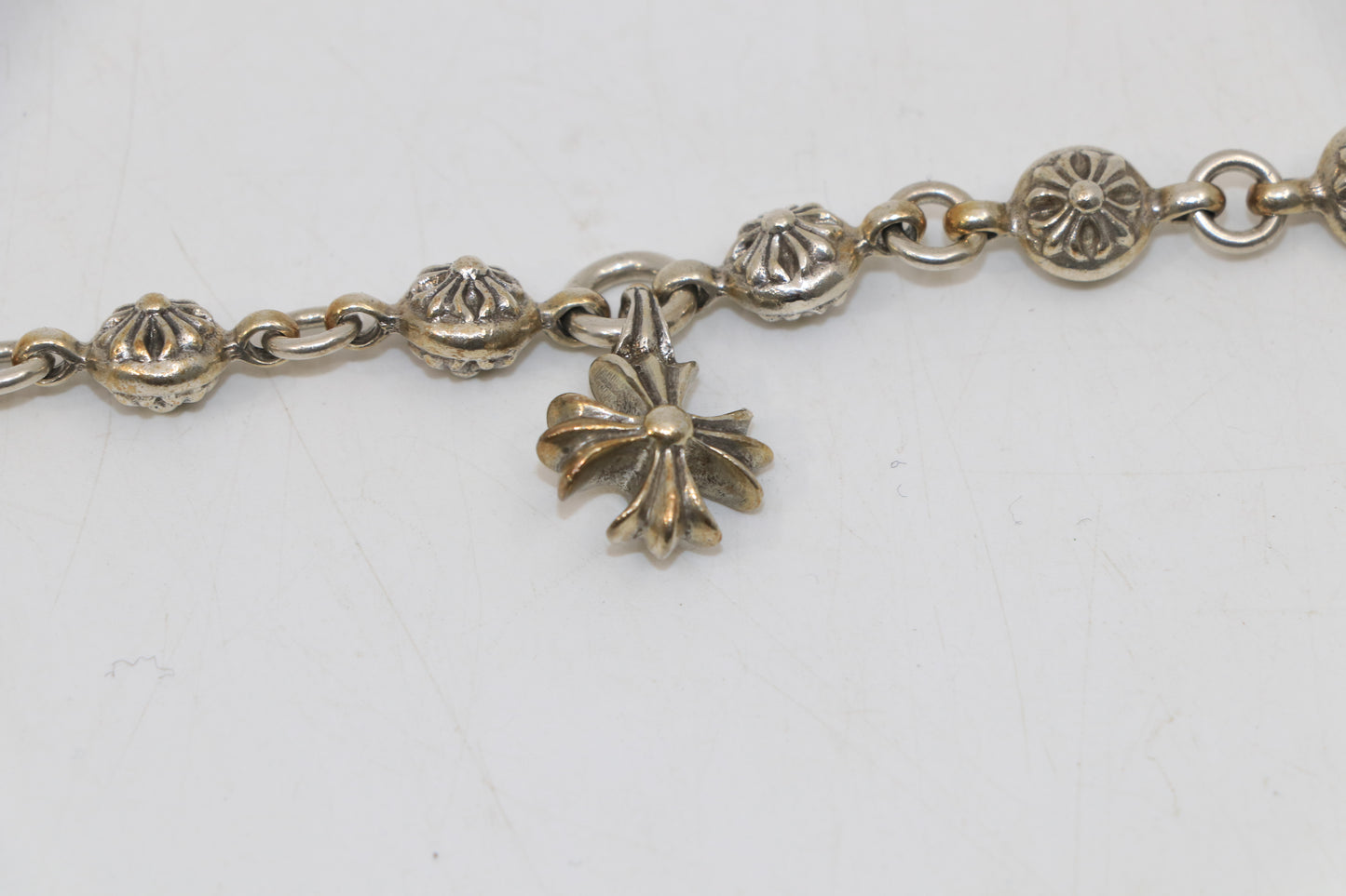 Chrome Hearts Crossball Bracelet with Cross