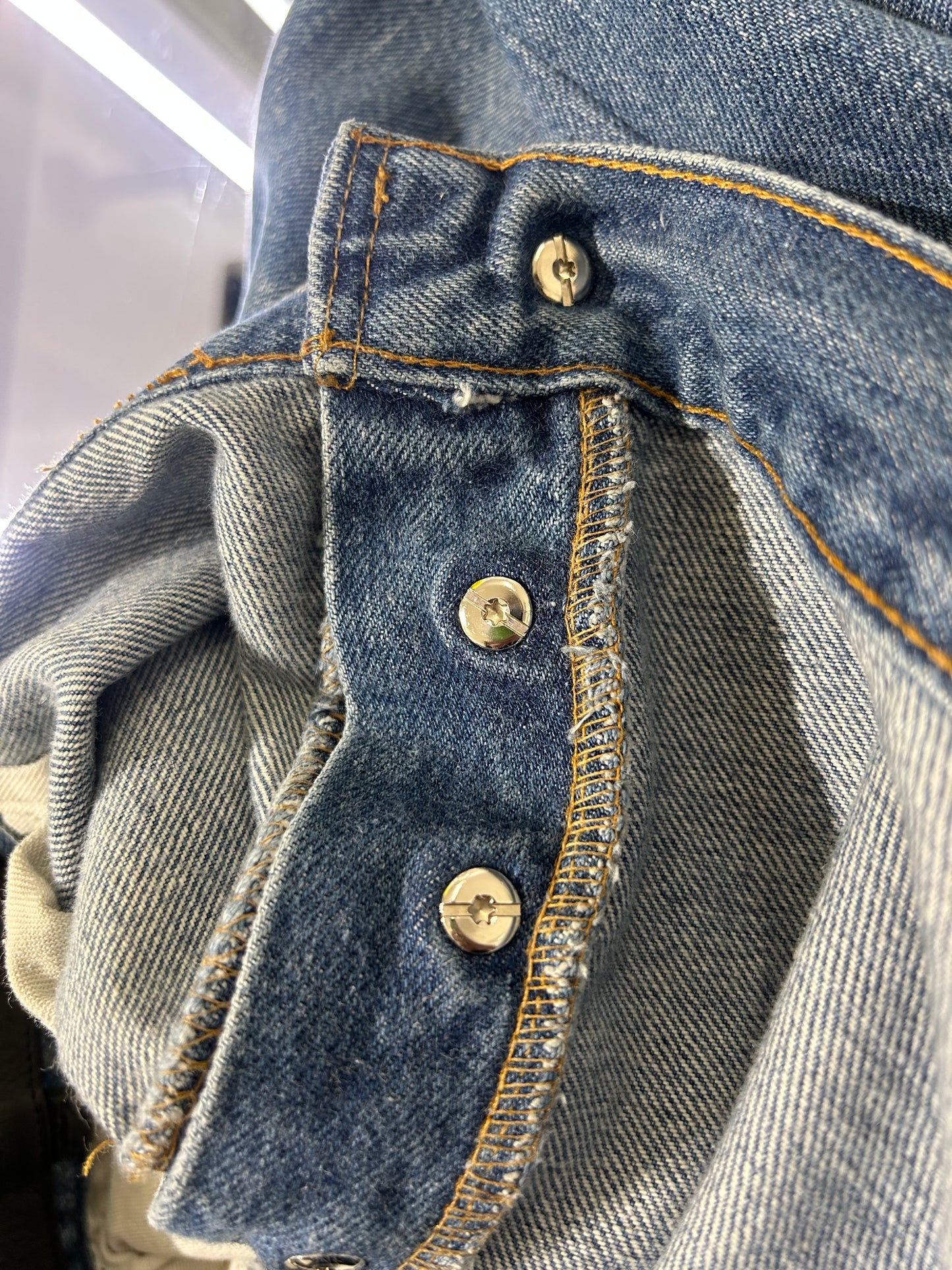 Chrome Hearts x Gallery Dept. Leather Flared Levi’s Jeans 42x34