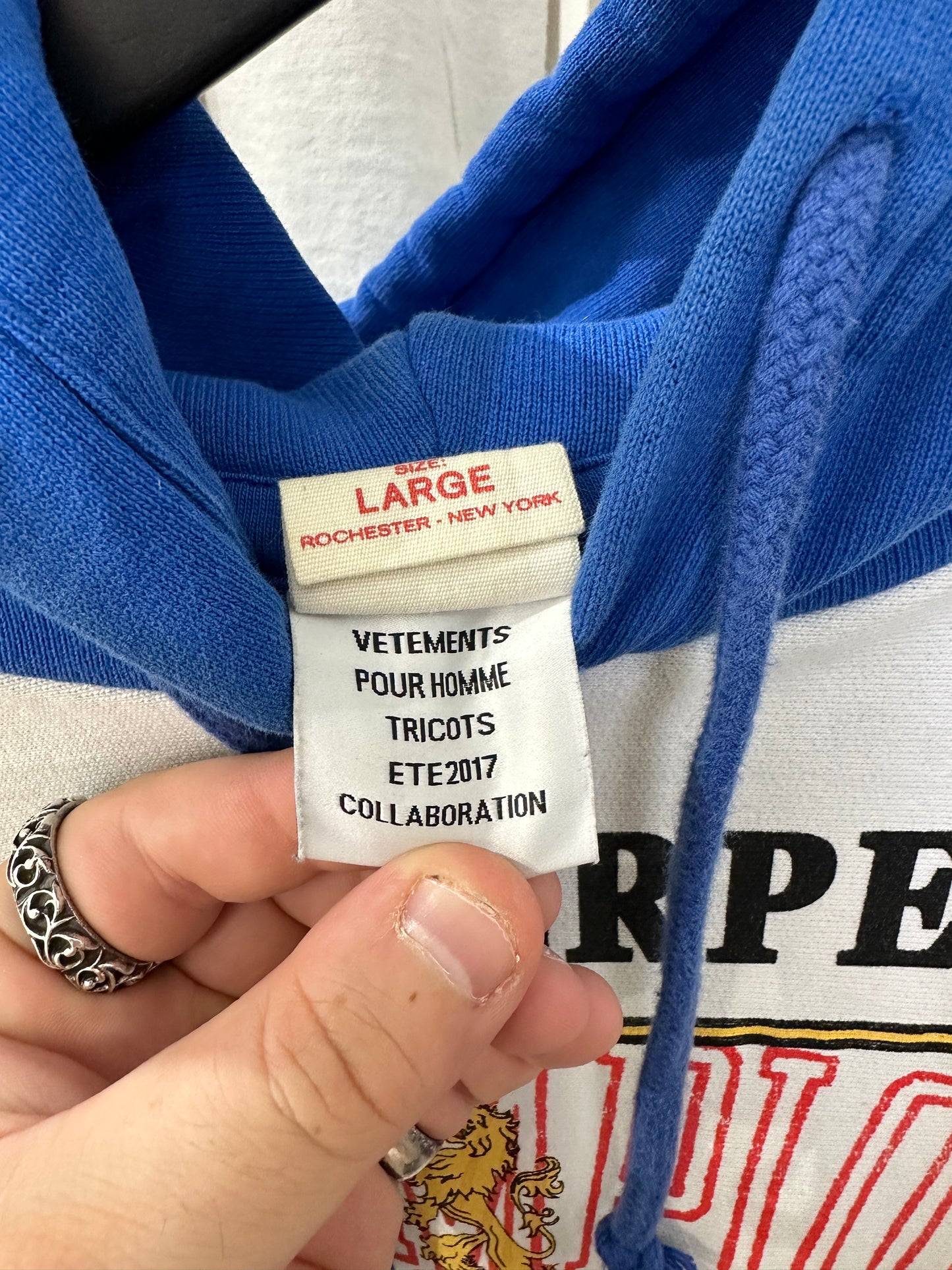 Vetements x Champion Antwerpen Hoodie Size L