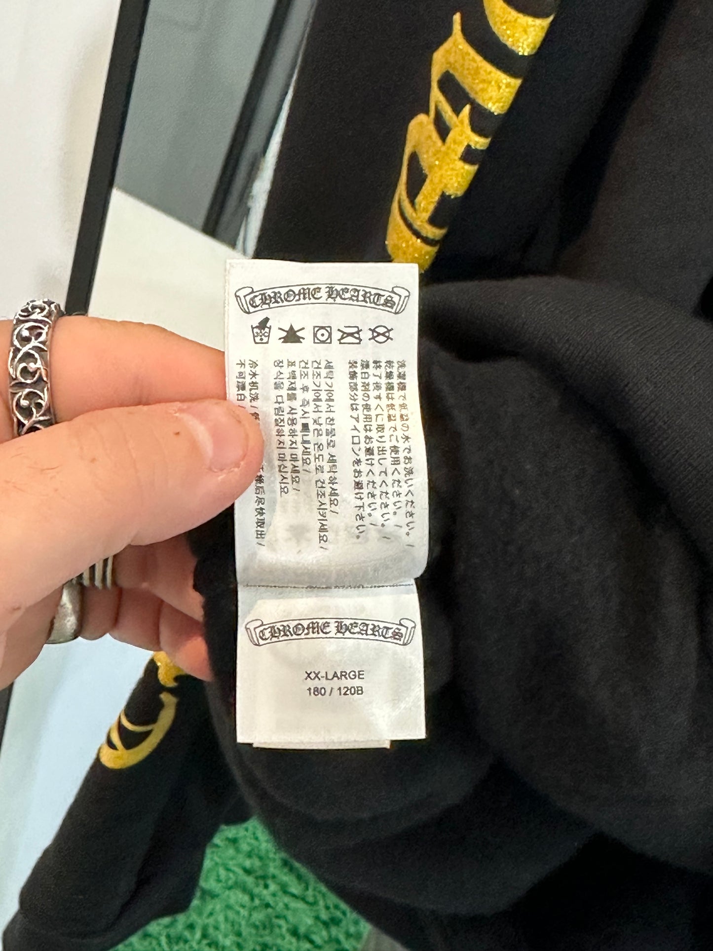 Chrome Hearts 1988 Hoodie Black/Gold Size XXL