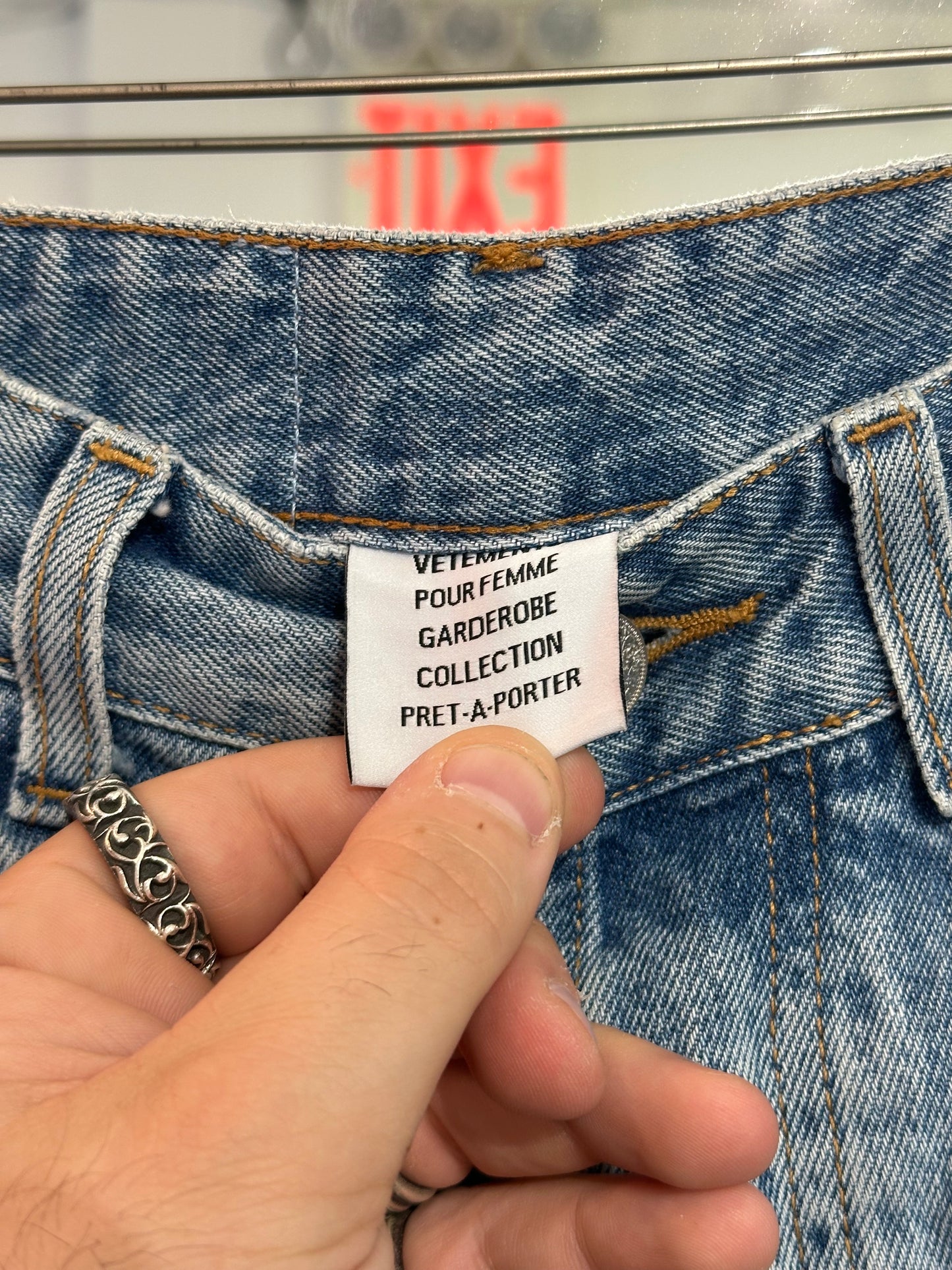Vetements Crystal Logo Oversized Jeans Size 28
