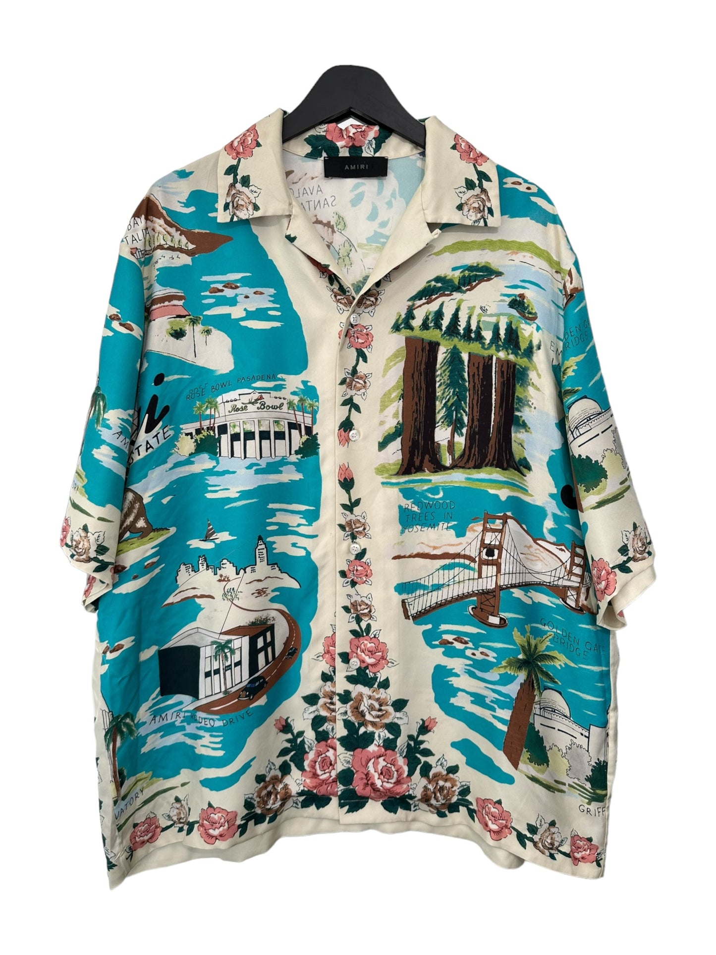 Amiri California Silk T-Shirt Size 3XL