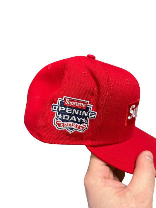 Supreme No Comp Box Logo Hat Red 7.5