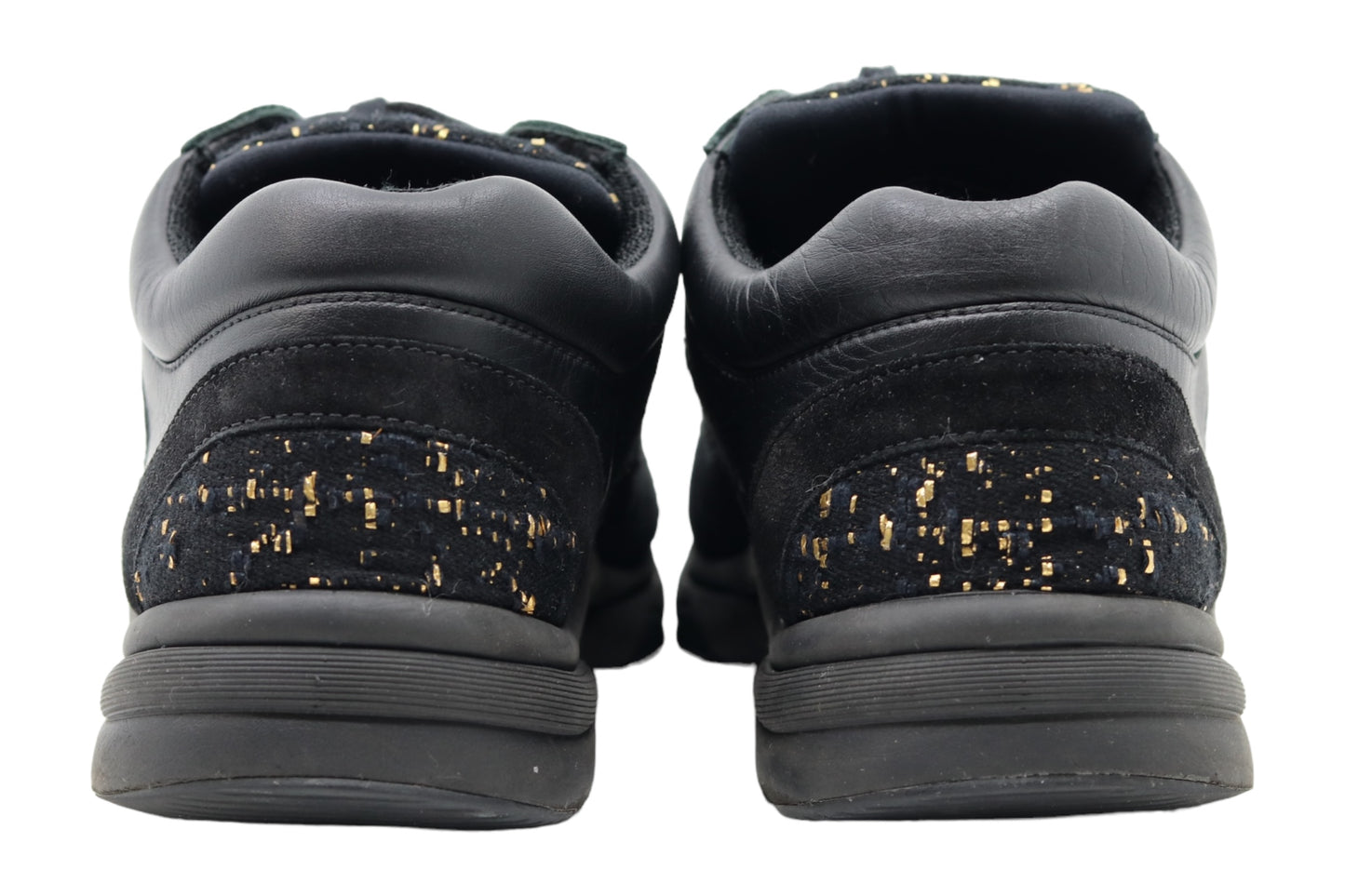 Chanel CC Low Top Trainer Suede Tweed Size 43