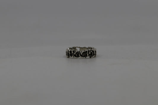 Chrome Hearts Spellout Ring “Chrome” Size 12
