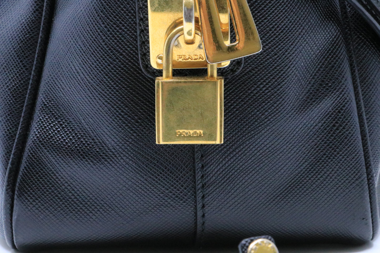 Prada Square Bauletto Bag Saffiano Leather Small