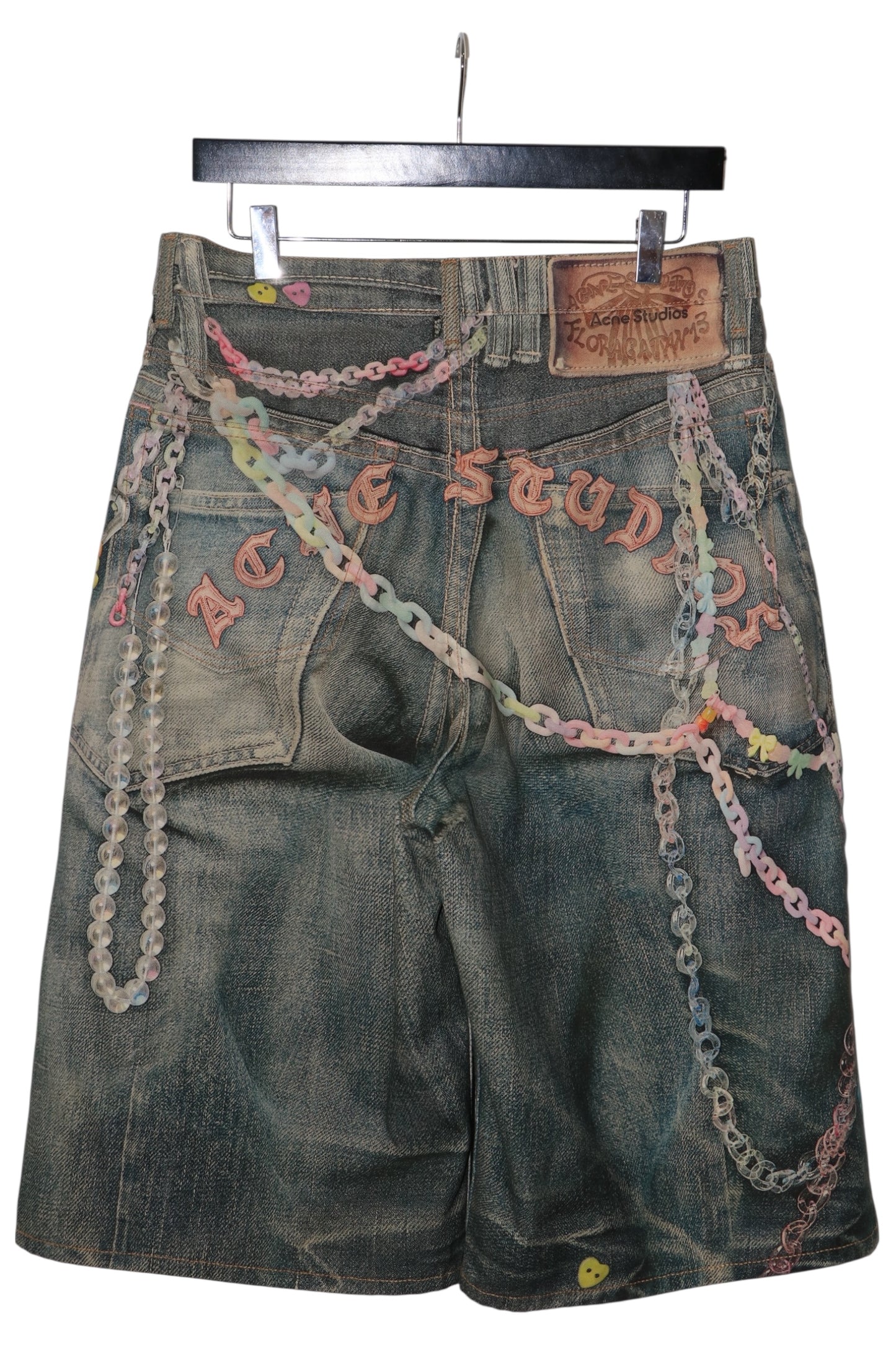 Acne Studios Chain Denim Shorts Size 46