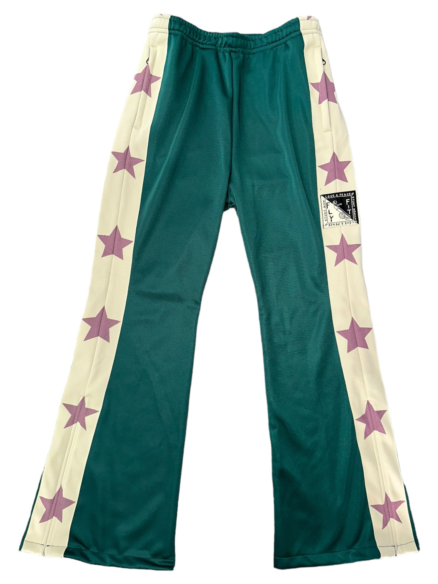 Kapital Stuntman Flared Track Pant Green/Tan/Purple | AVNTGRDNY NYC