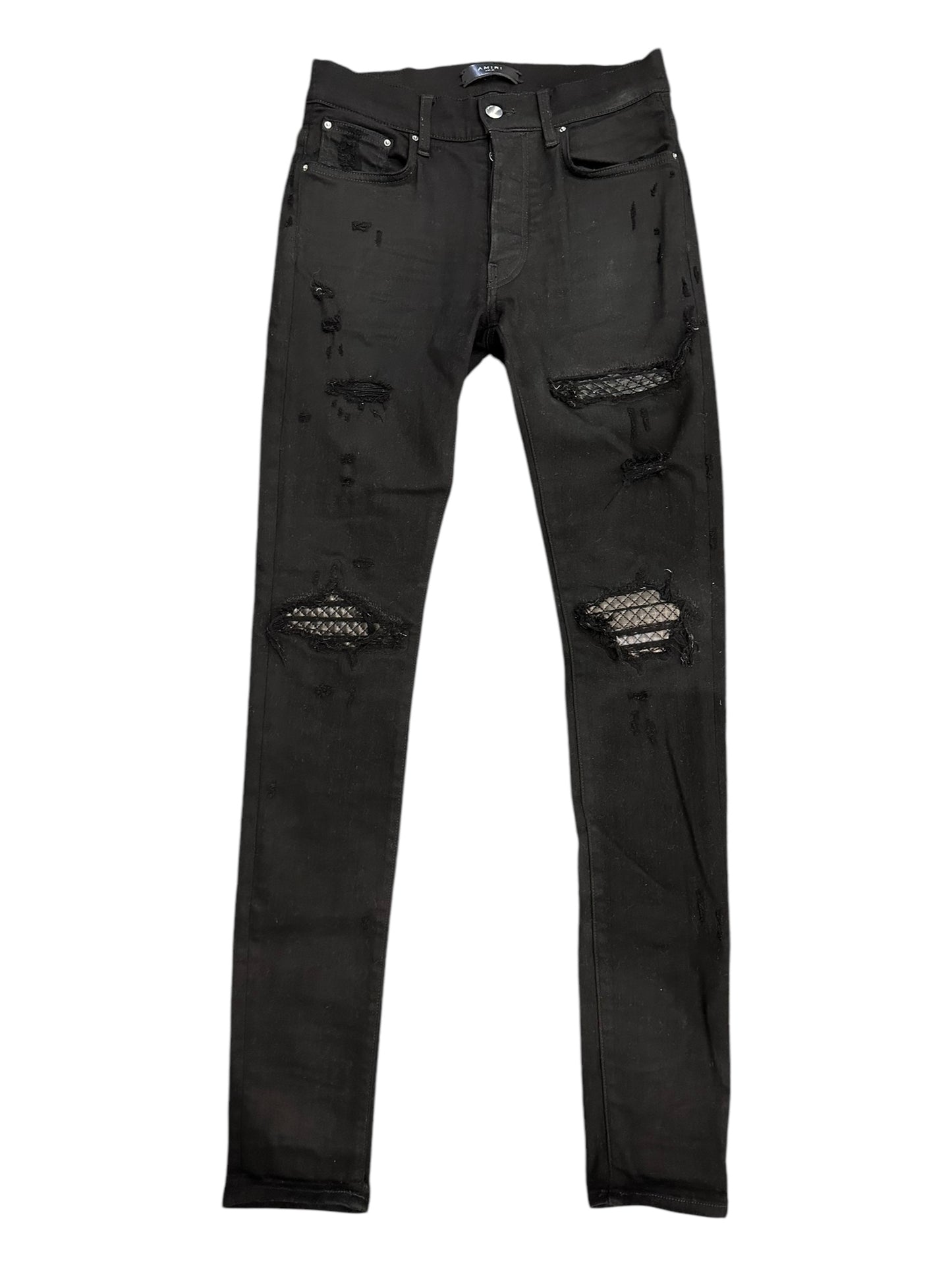 Amiri MX1 Black Leather Patch Size 30