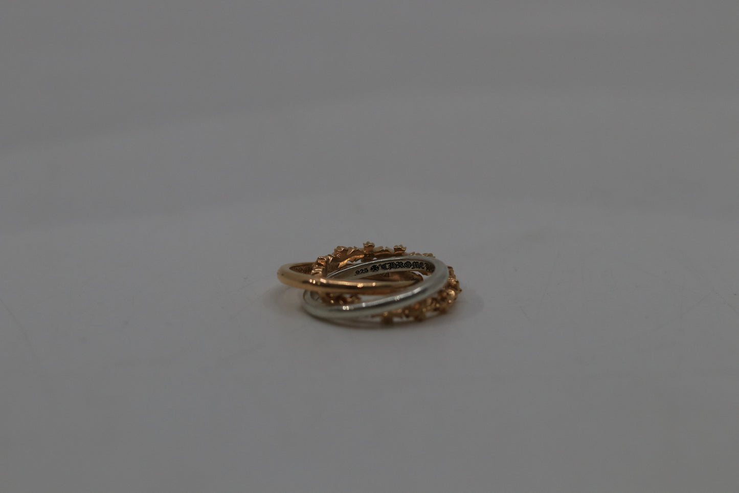 Chrome Hearts Tiny E CH Plus Triple Band 22K Gold Size 7 | AVNTGRDNY NYC
