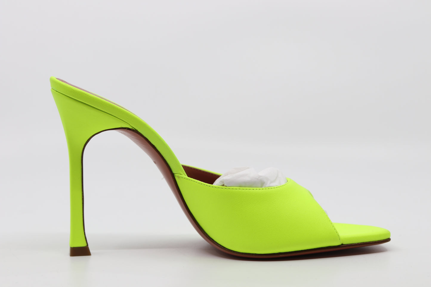 Amina Muaddi Alexa Slipper Fluroscent Yellow Size 37 New