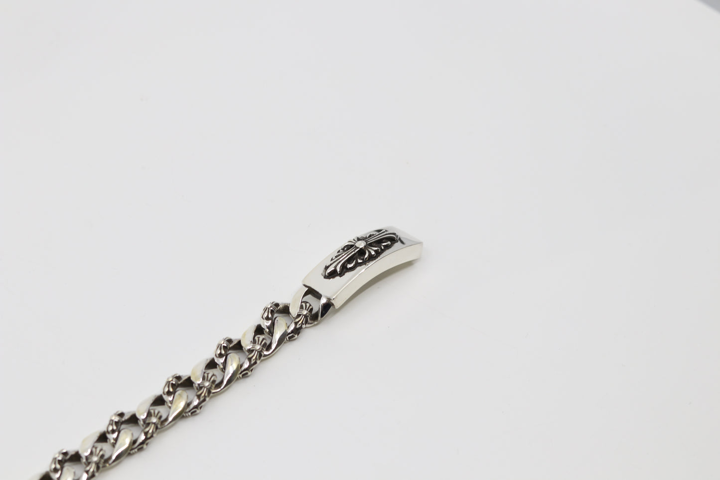 Chrome Hearts Floral ID Fancy Link Bracelet 14 Link