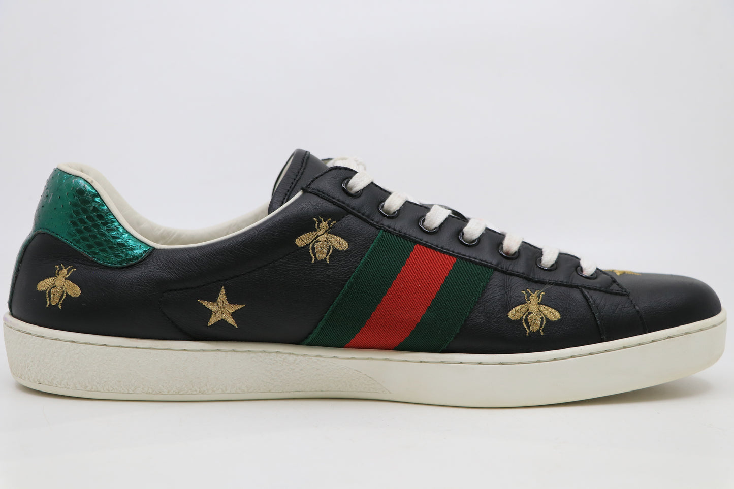 Gucci Black Ace Sneakers Bee/Stars Sz 12