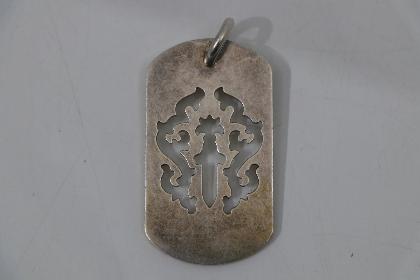 Chrome Hearts Vine Dagger Dog Tag Pendant .925 Sterling Silver | AVNTGRDNY NYC