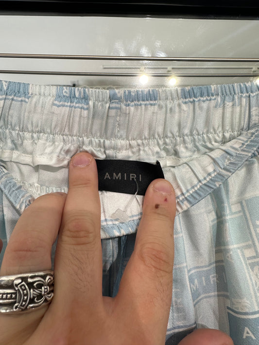 Amiri Gradient Tape Silk Pajama Shorts Size XL