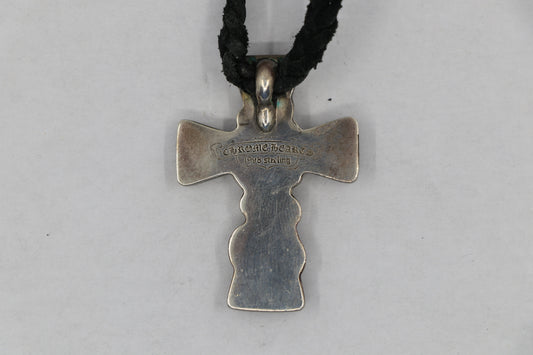 Chrome Hearts Celtic Cross Pendant with Attached Leather Necklace Sterling Silver| AVNTGRDNY NYC
