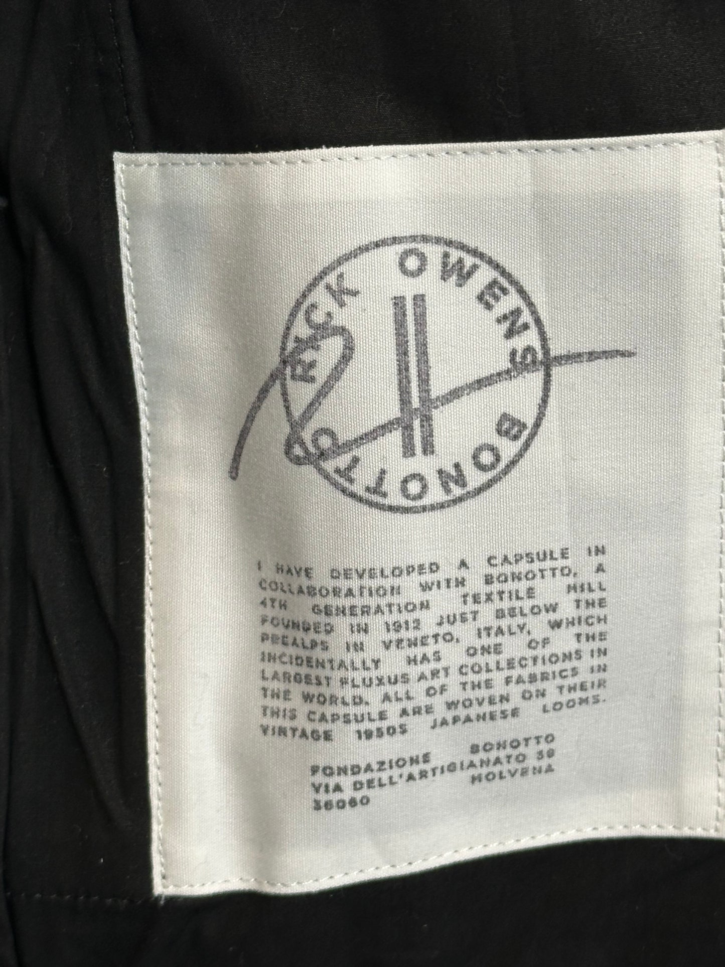Rick Owens DRKSHDW FW24 Black Button Jacket Size 50