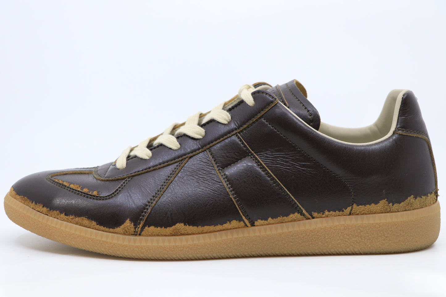 Maison Margiela Brown Distressed Replica Sneaker Size 43