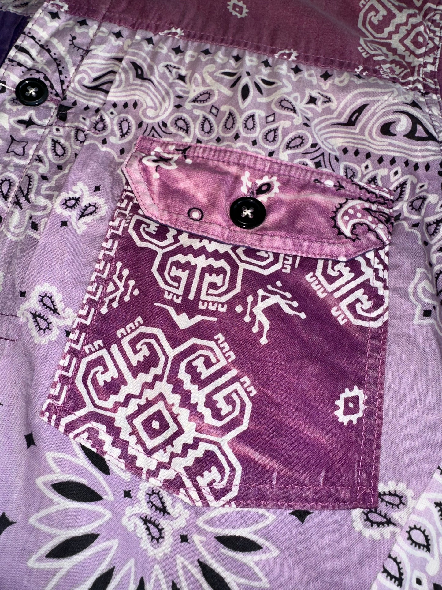 Kapital 2019 SS Gauze Bandana Patchwork 1st Jacket Purple