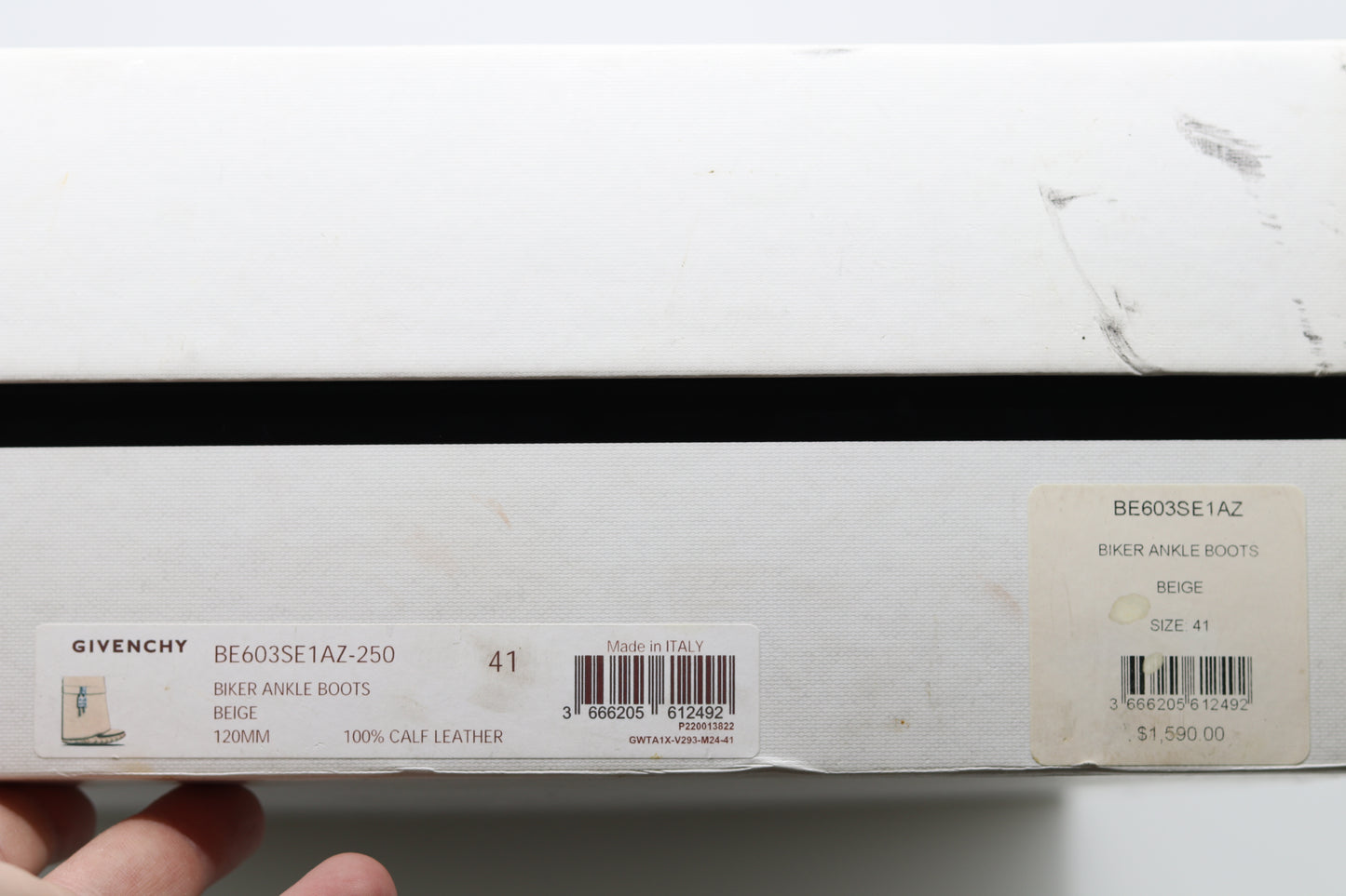 Givenchy Shark Boots Cream Size 41