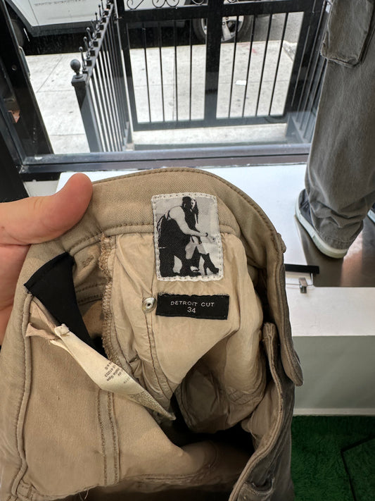 Rick Owens Detroit Cut Denim Gradient Black Pearl Size 34