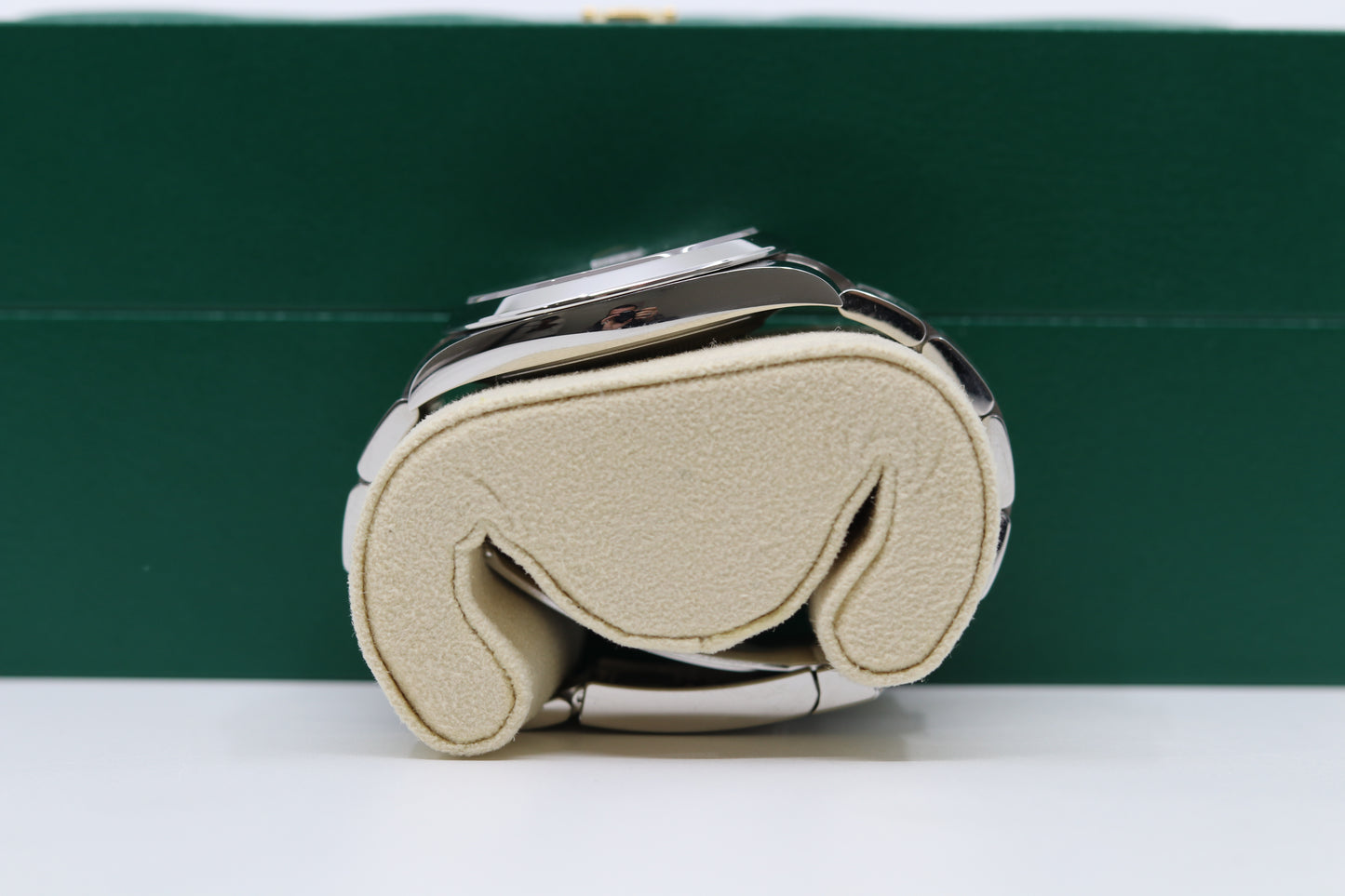 Rolex Date Just 41mm Stainless Steel Mint Green Index Dial Smooth Bezel Oyster Bracelet 126300
