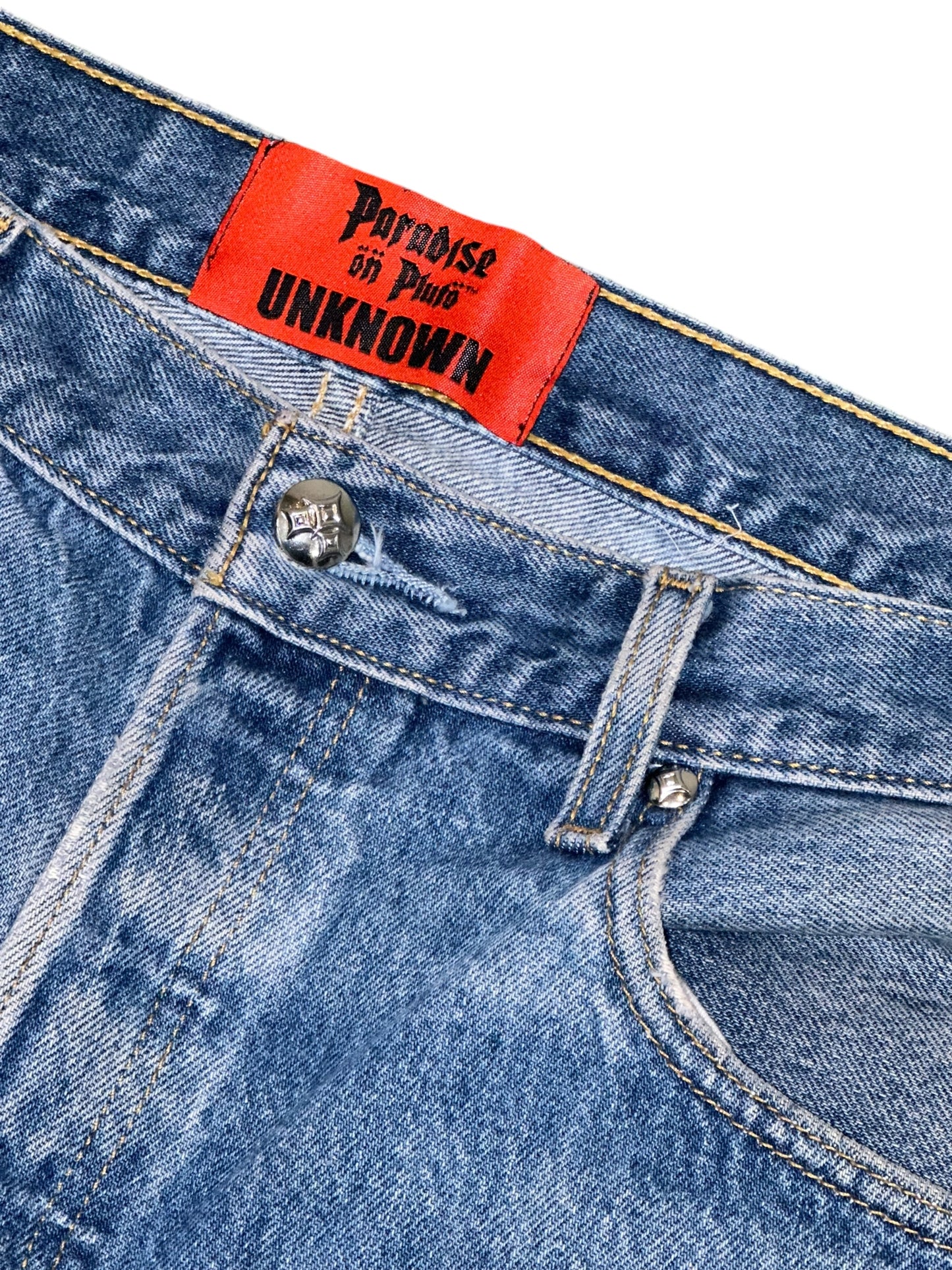 Paradise on Pluto Patchwork Leather Jeans 1 of 1 Size 35 x 34