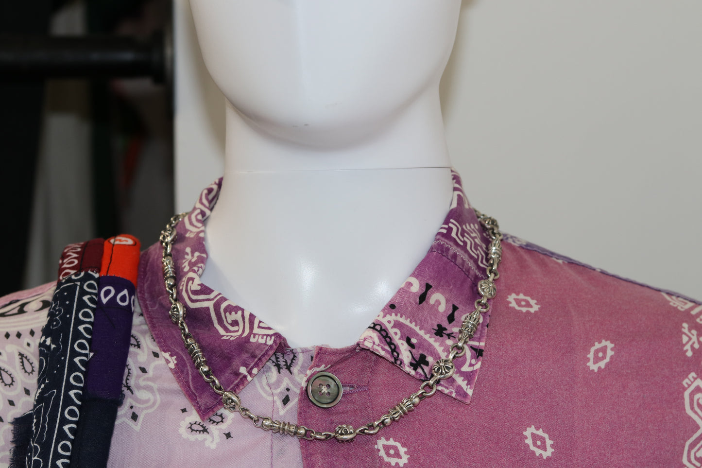 Chrome Hearts Cross Ball Barrell Necklace