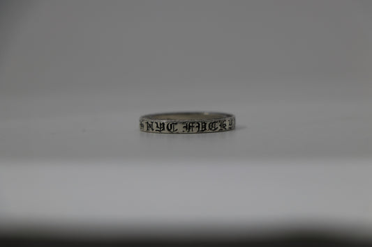 Chrome Hearts 3MM Spacer NYC Fuck You Ring Size 6.5