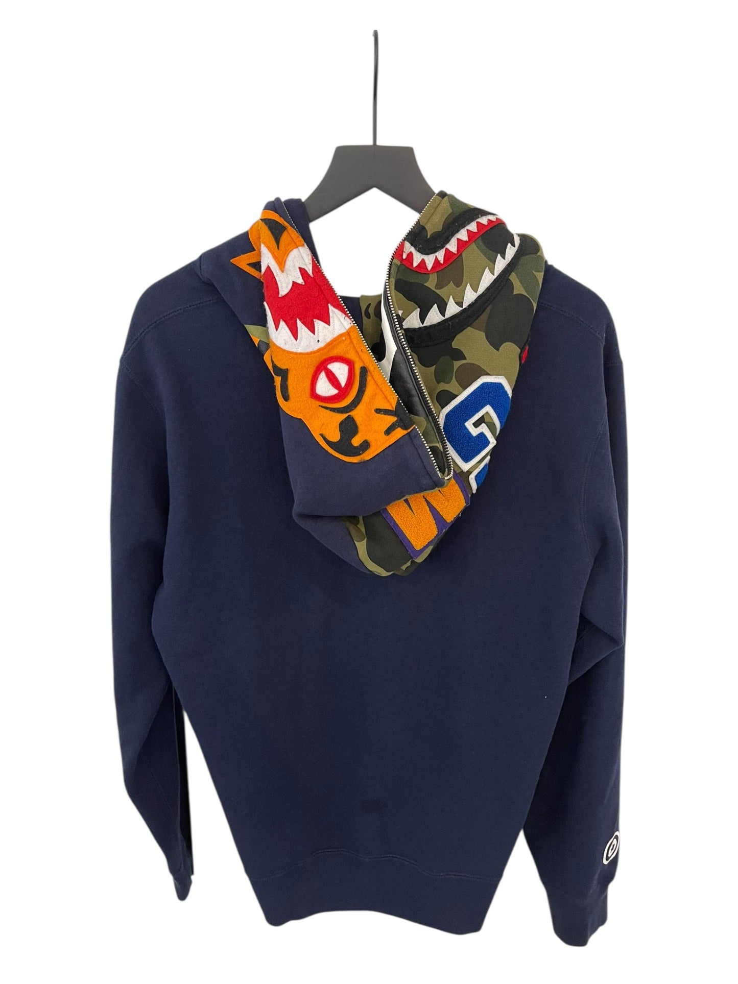 Bape Shark/Tiger Zip Up Hoodie Size L