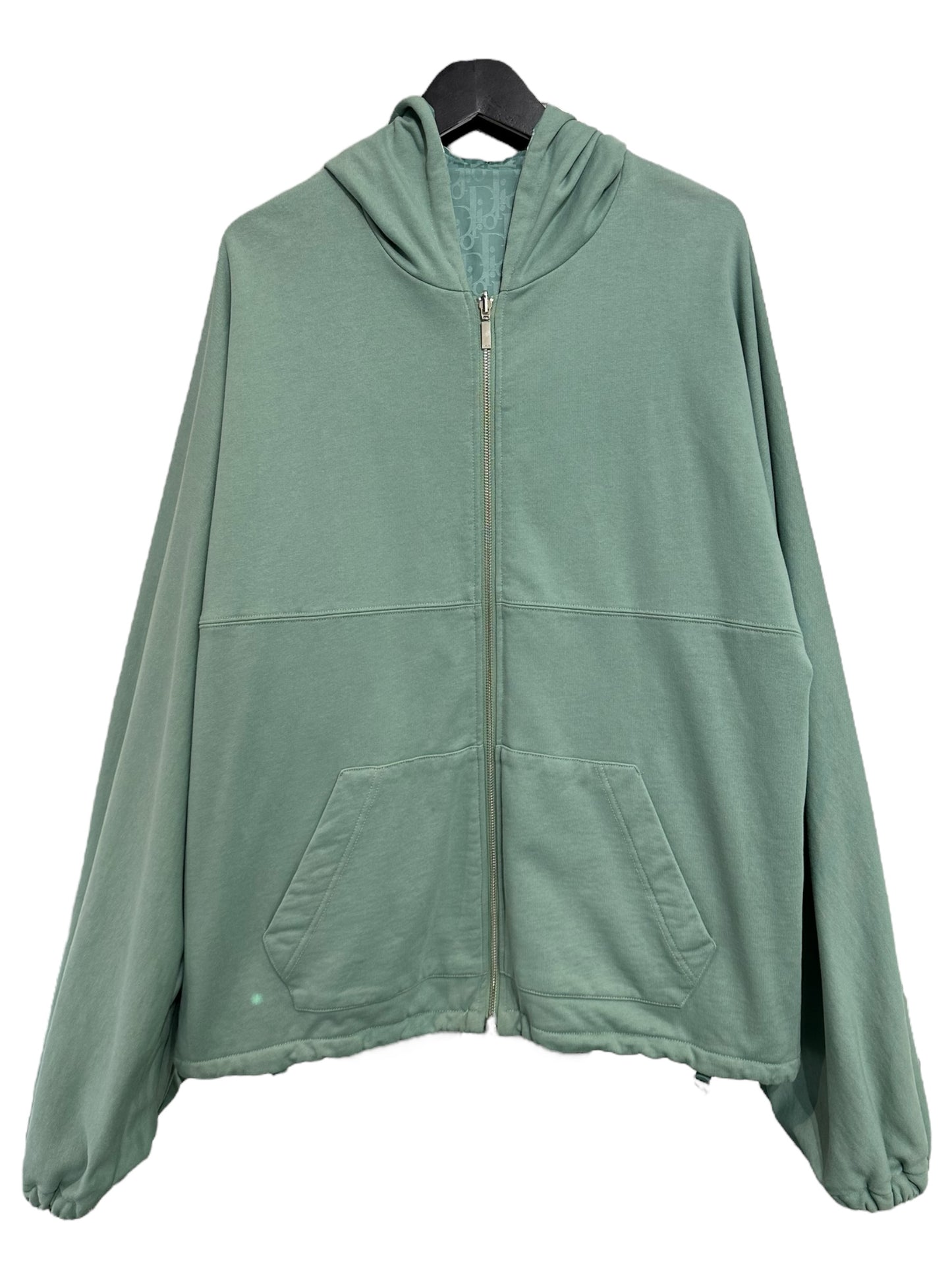 Dior Oblique Print Reversible Hoodie Aqua Size XL