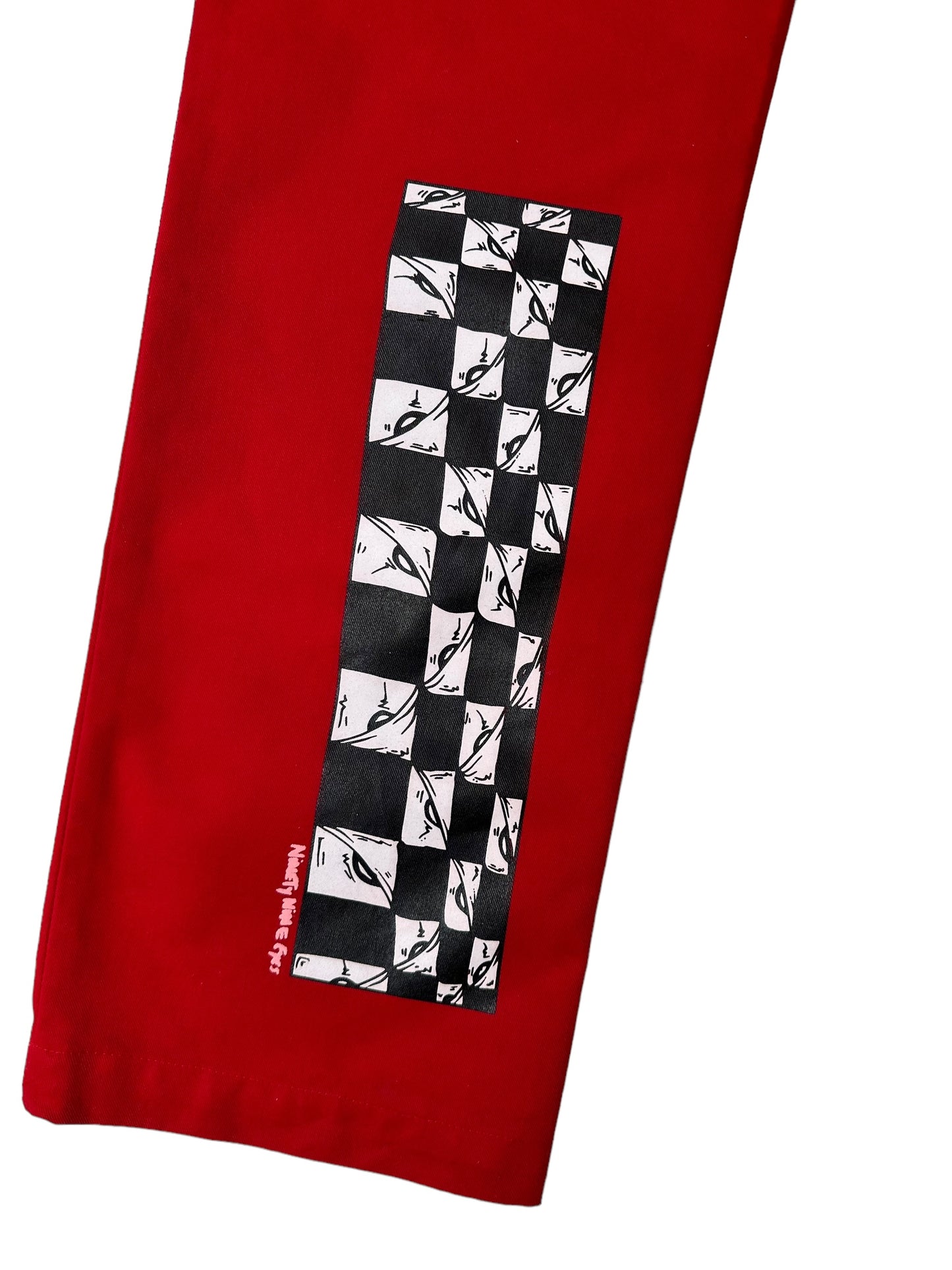 Chrome Hearts x Matty Boy 99 Eyes Red Leather Chino Pants Size 29