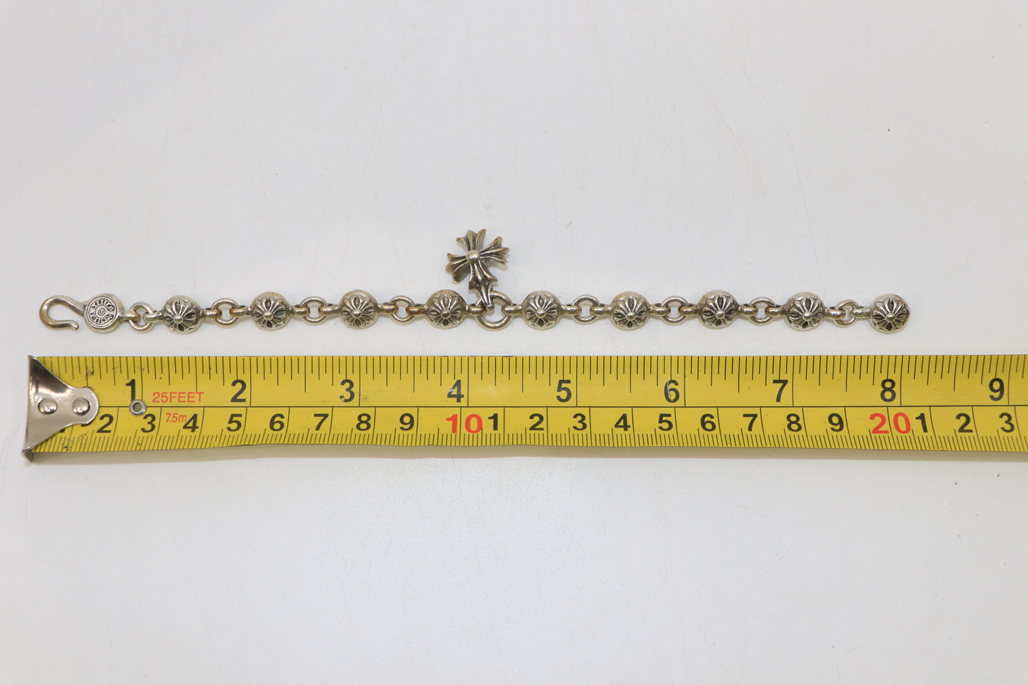 Chrome Hearts Crossball Bracelet with Cross