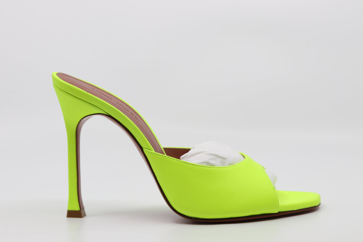 Amina Muaddi Alexa Slipper Fluroscent Yellow Size 37 New