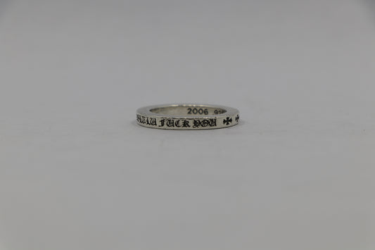Chrome Hearts Honolulu Exclusive Fuck You 3mm Spacer Ring Size 7.5| AVNTGRDNY NYC