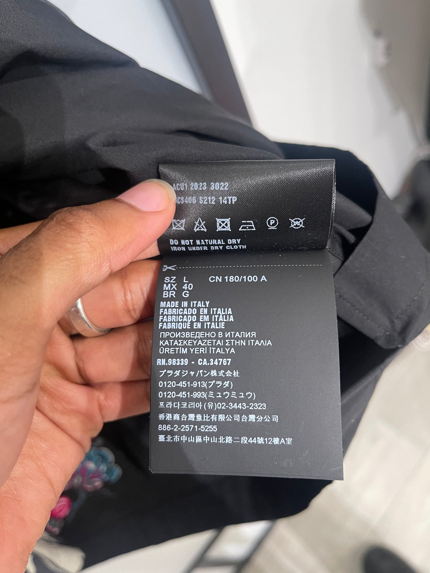 Prada Re-Nylon Button-Up Sz L