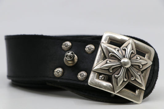 Chrome Hearts Large Strap Star Belt and Buckle Size 32