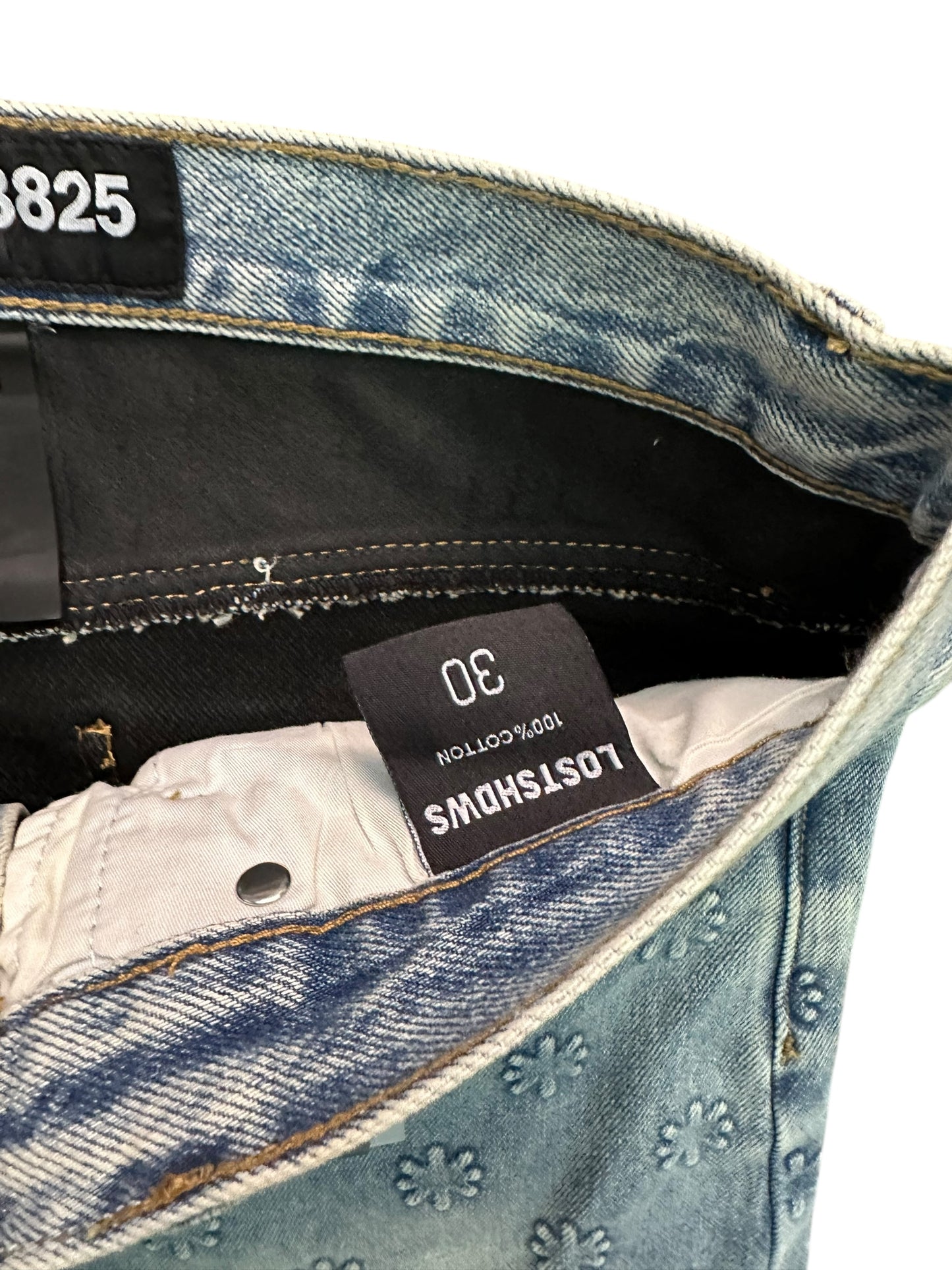 LOSTSHDWS COMPLEXCON Embossed Logo Denim Pant Blue Size 30