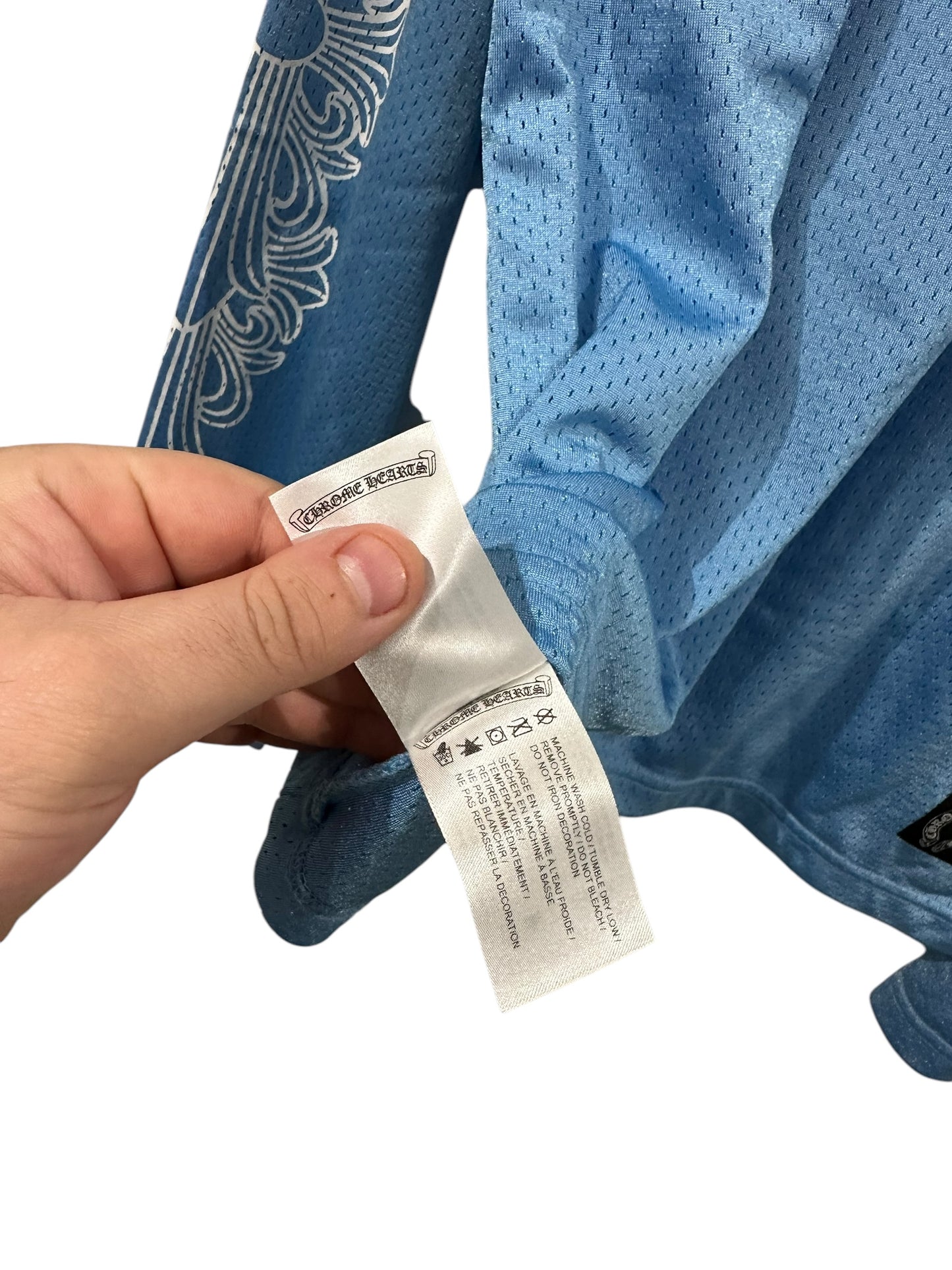 Chrome Hearts Mesh Jersey Blue Size M