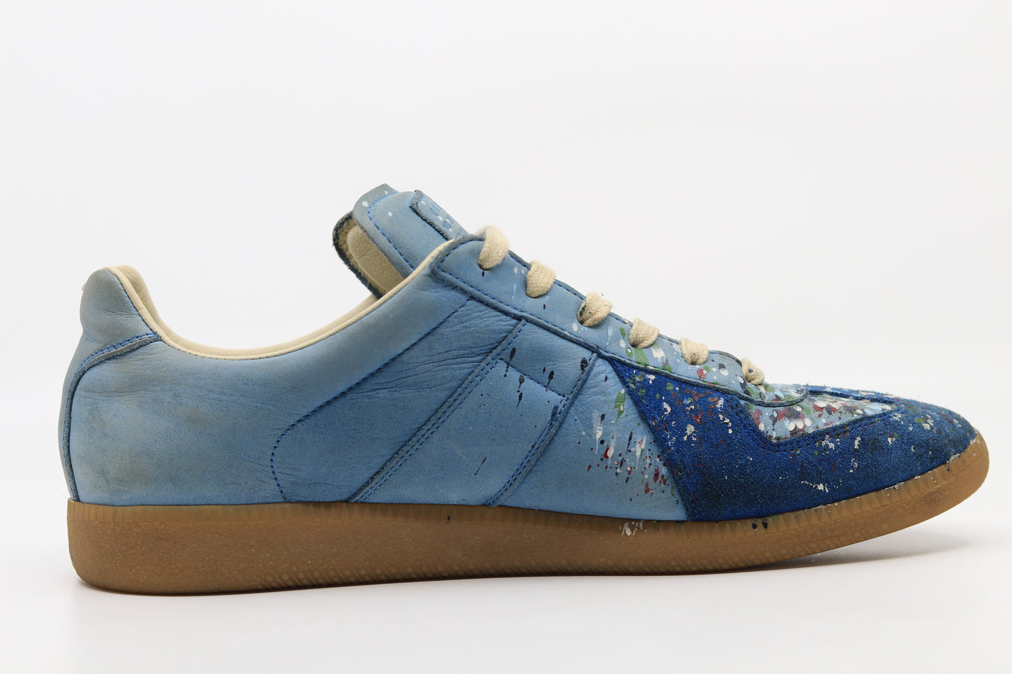 Maison Margiela Replica Blue Paint Splatter Size 44