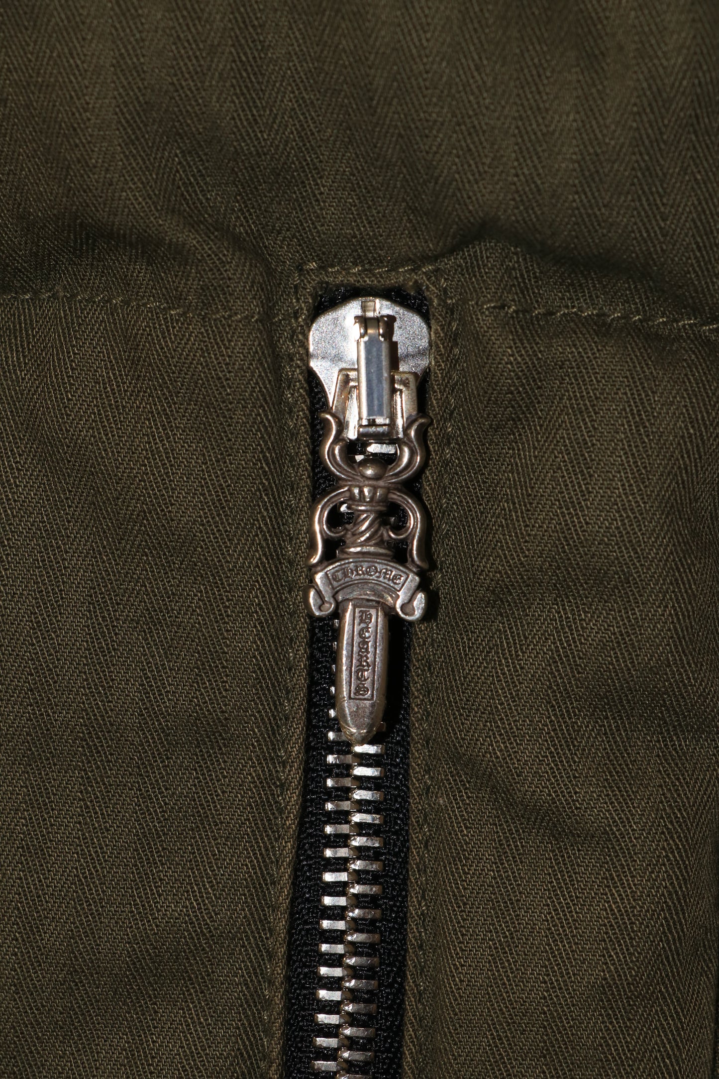 Chrome Hearts Canvas Puffer Vest Olive Size L