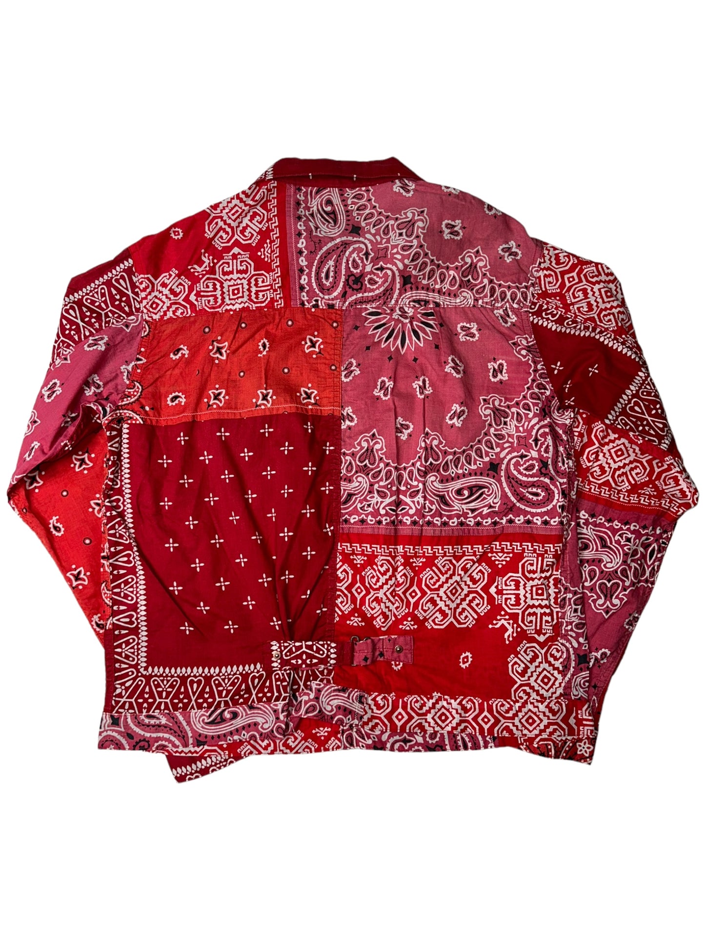 Kapital Gauze Bandana Patchwork Jacket Red