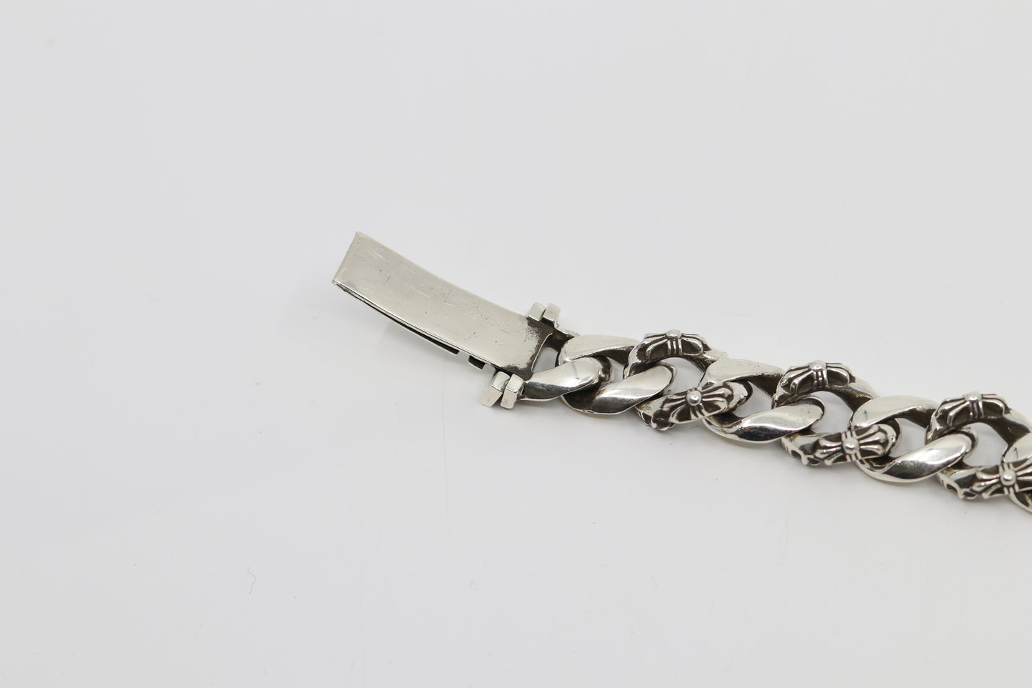 Chrome Hearts Floral ID Fancy Link Bracelet 14 Link