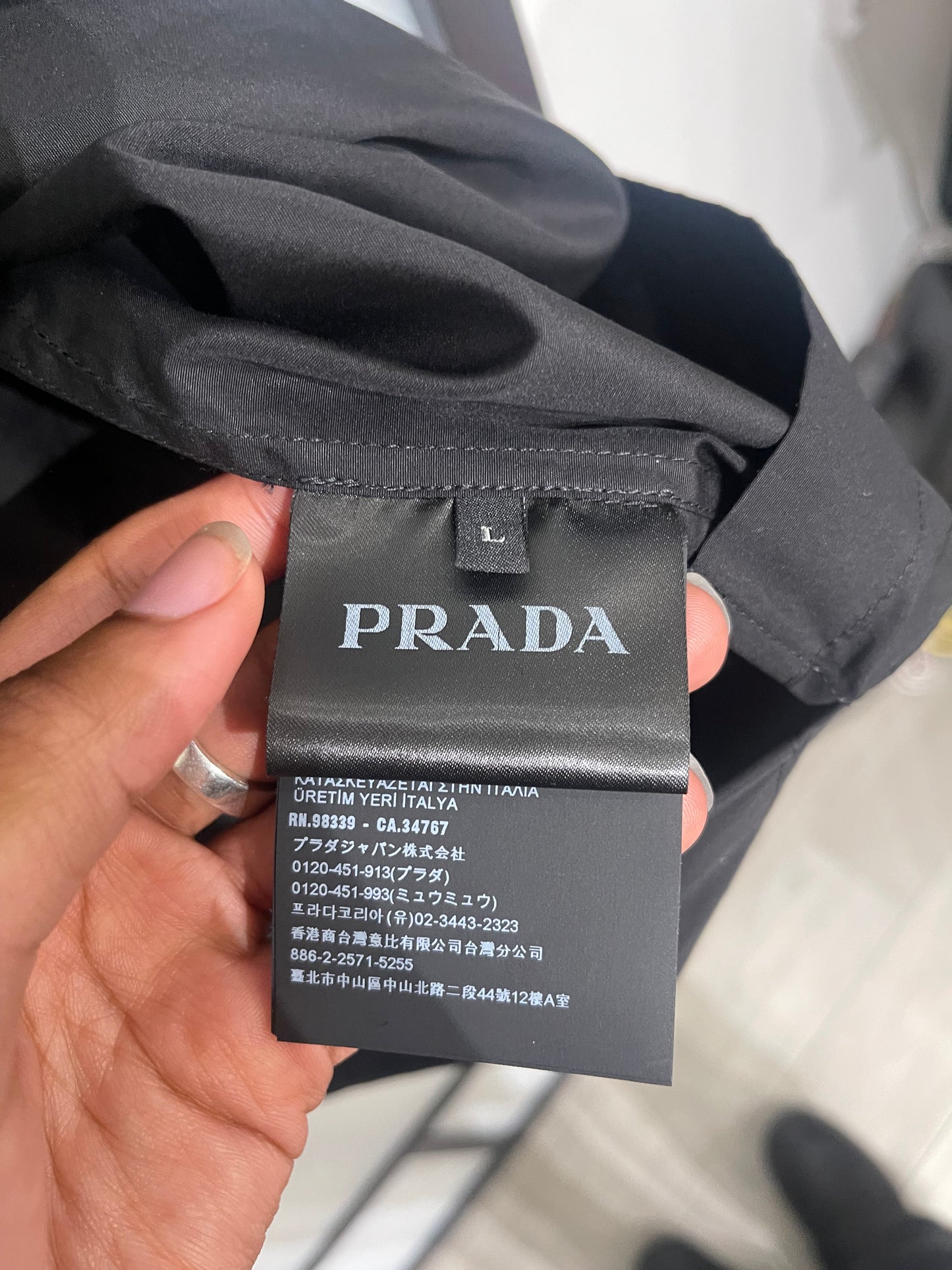 Prada Re-Nylon Button-Up Sz L