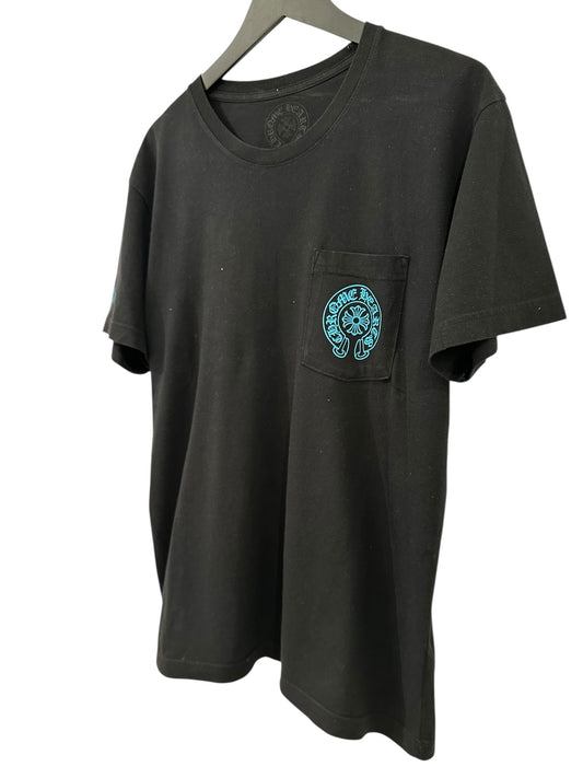 Chrome Hearts Black and Blue Triple Cross T-Shirt Size L