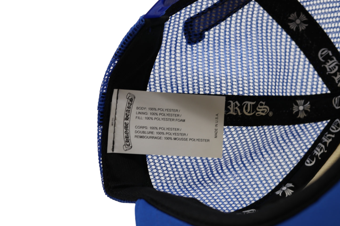 Chrome Hearts King Taco Trucker Hat White/Blue/Black