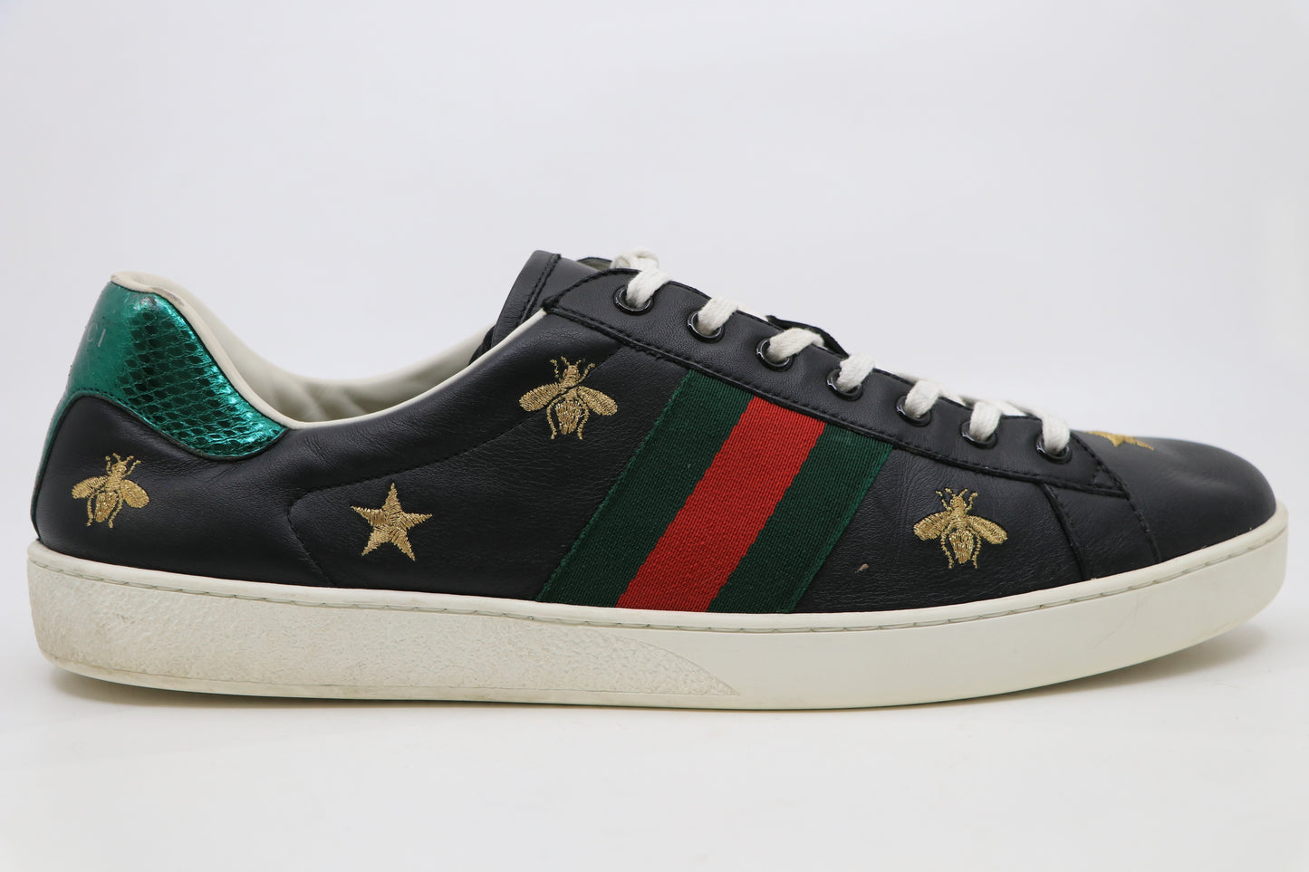 Gucci Black Ace Sneakers Bee/Stars Sz 12