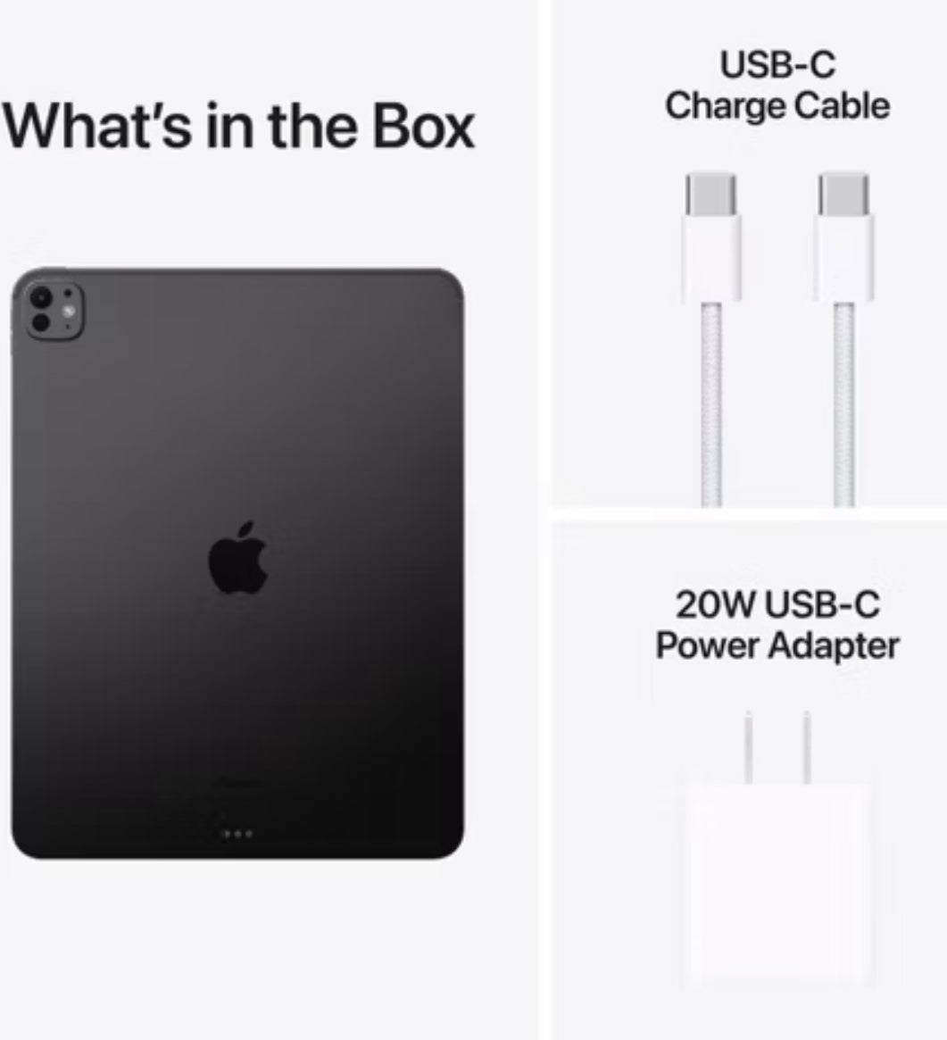 Apple iPad Pro (M4) WiFi with Standard glass Space Black 512GB