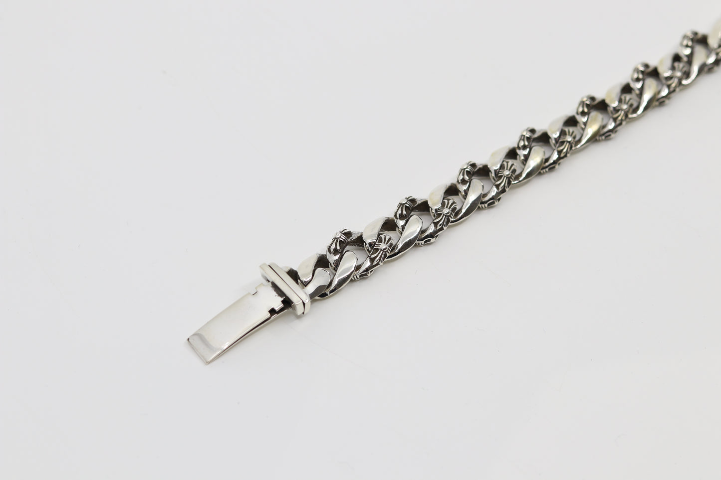 Chrome Hearts Floral ID Fancy Link Bracelet 14 Link
