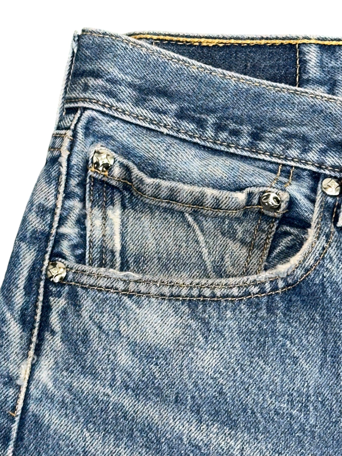Paradise on Pluto Patchwork Leather Jeans 1 of 1 Size 35 x 34